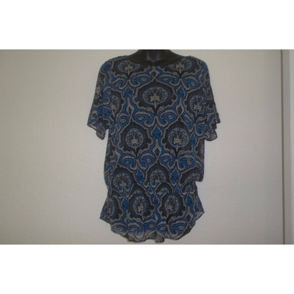 INC International Concepts Size M  Sheer Top Paisley Print. - Picture 1 of 5